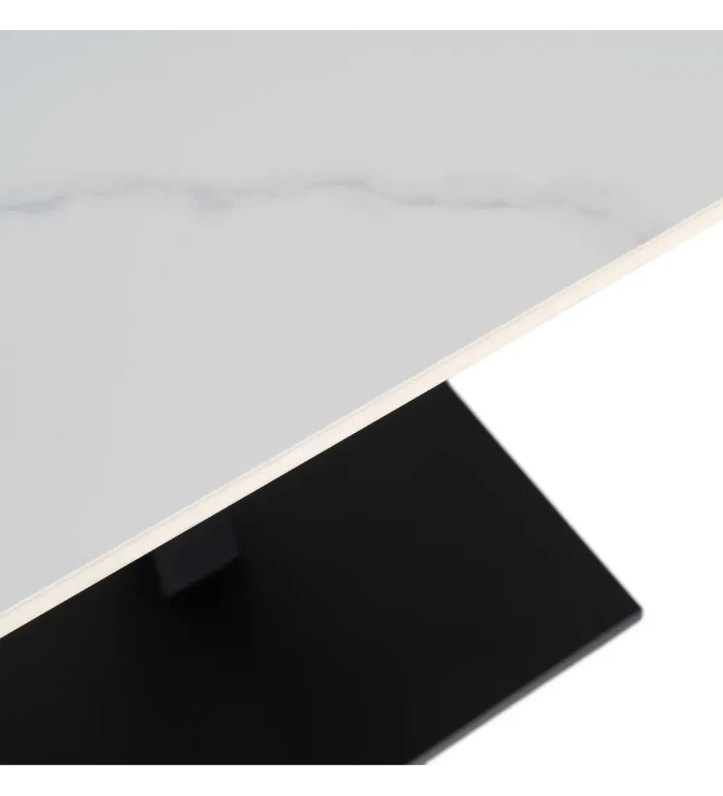 Zona-Design Stolik bistro SINTERED 80 cm efekt marmuru biały