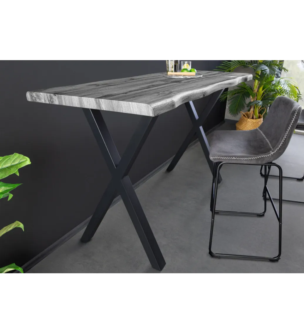 Invicta Interior Stolik bistro WILD 120 cm drewno dębu szary
