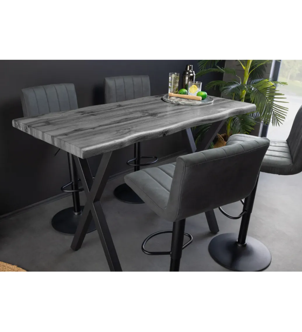 Invicta Interior Stolik bistro WILD 120 cm drewno dębu szary