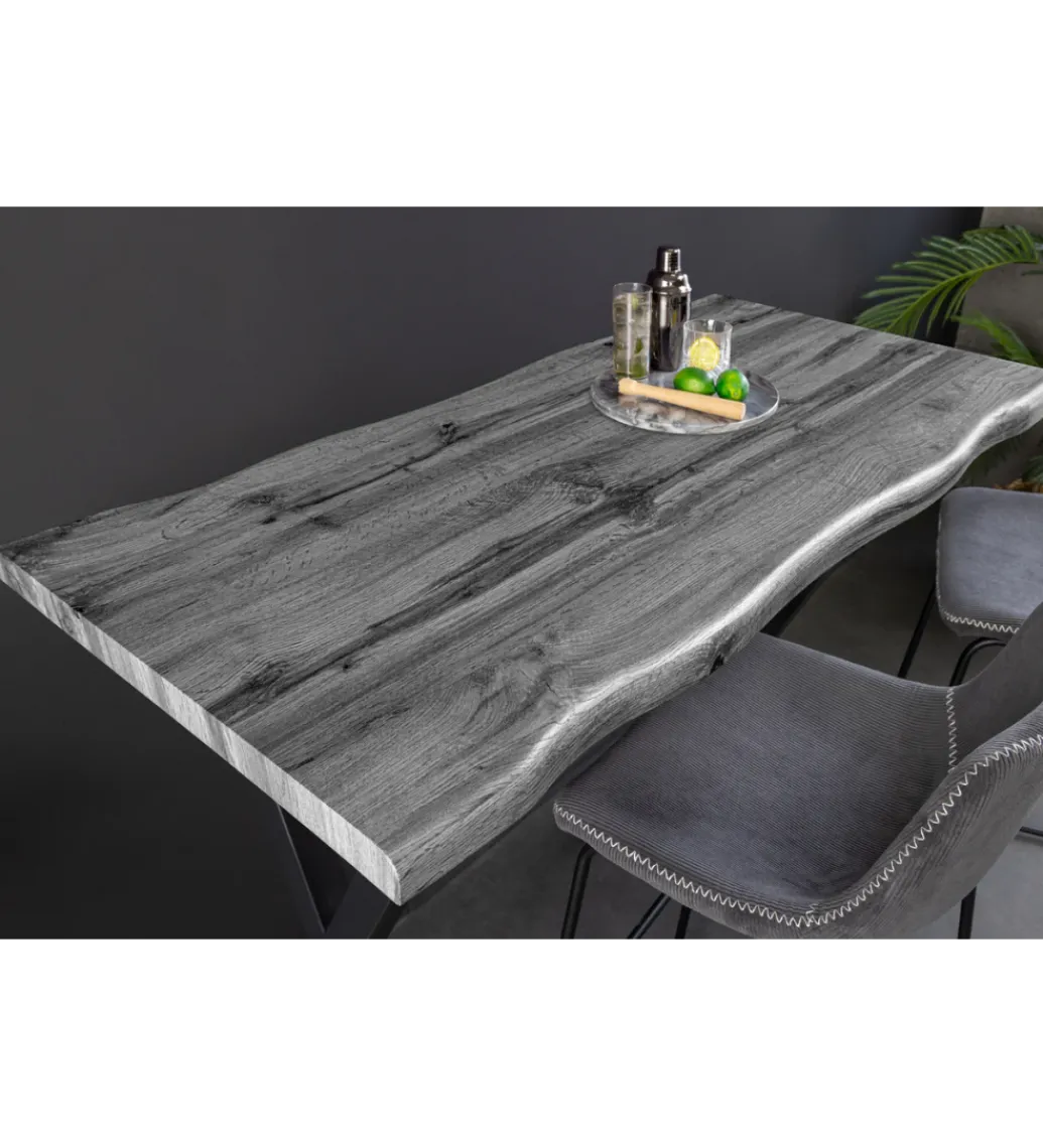 Invicta Interior Stolik bistro WILD 120 cm drewno dębu szary