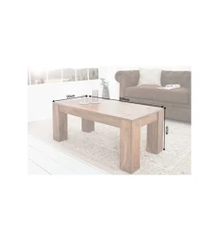 Invicta Interior - przedsprzedaż Stolik FINICE Makassar 100 cm drewno sheesham