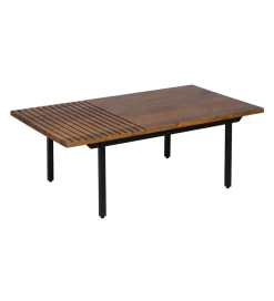 Zona-Design Stolik kawowy ABNER 110 cm drewno mango Brązowa