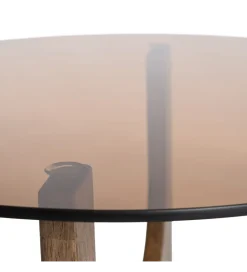 Zona-Design Stolik kawowy AMY 60 cm drewno kauczuk