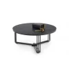 Halmar Stolik kawowy ANTICA 80 cm w optyce czarnego marmuru