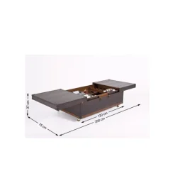 KARE Stolik kawowy BAR GLOBETROTTER 120 cm brązowy