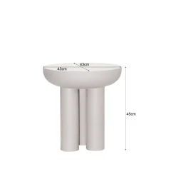 LF-Design Stolik kawowy boczny BRIX JEZ OFF 45 cm biały