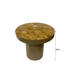 LF-Design Stolik kawowy boczny BRIX TYLO 46 cm brązowy ceramika