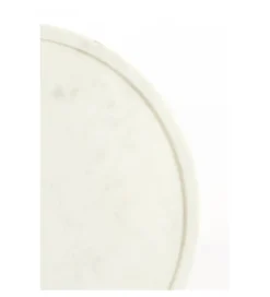 L&L Stolik kawowy boczny CIVITA 49 cm biały złoty