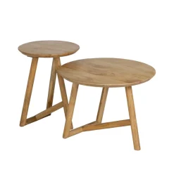 Zona-Design Stolik kawowy boczny DREKEO 55 cm drewno mango