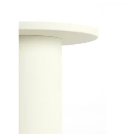 L&L Stolik kawowy boczny FATIMA 56 cm mat kremowy złoty
