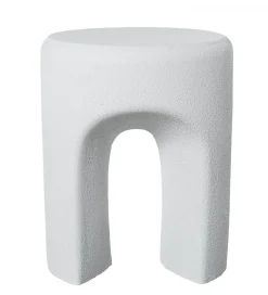 Exclusivas Stolik kawowy boczny FIBEREN 43 cm biały