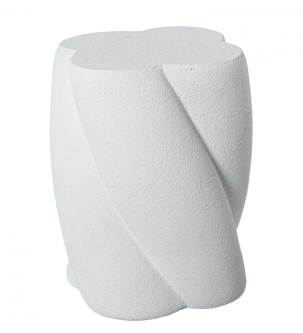 Exclusivas Stolik kawowy boczny FIBEREN 40 cm biały