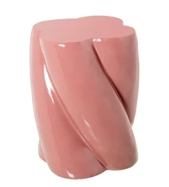 Exclusivas Stolik kawowy boczny FIBEREN 40 cm różowy