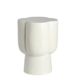 L&L Stolik kawowy boczny JUNTO 45 cm ceramika kremowa
