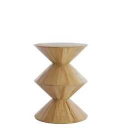 L&L Stolik kawowy boczny LARUS 60 cm drewno mango naturalny