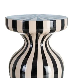 Zona-Design Stolik kawowy boczny METERAN 47 cm biało czarny