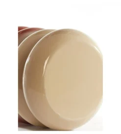 L&L Stolik kawowy boczny MIROGI 40 cm kremowy pomarańczowy