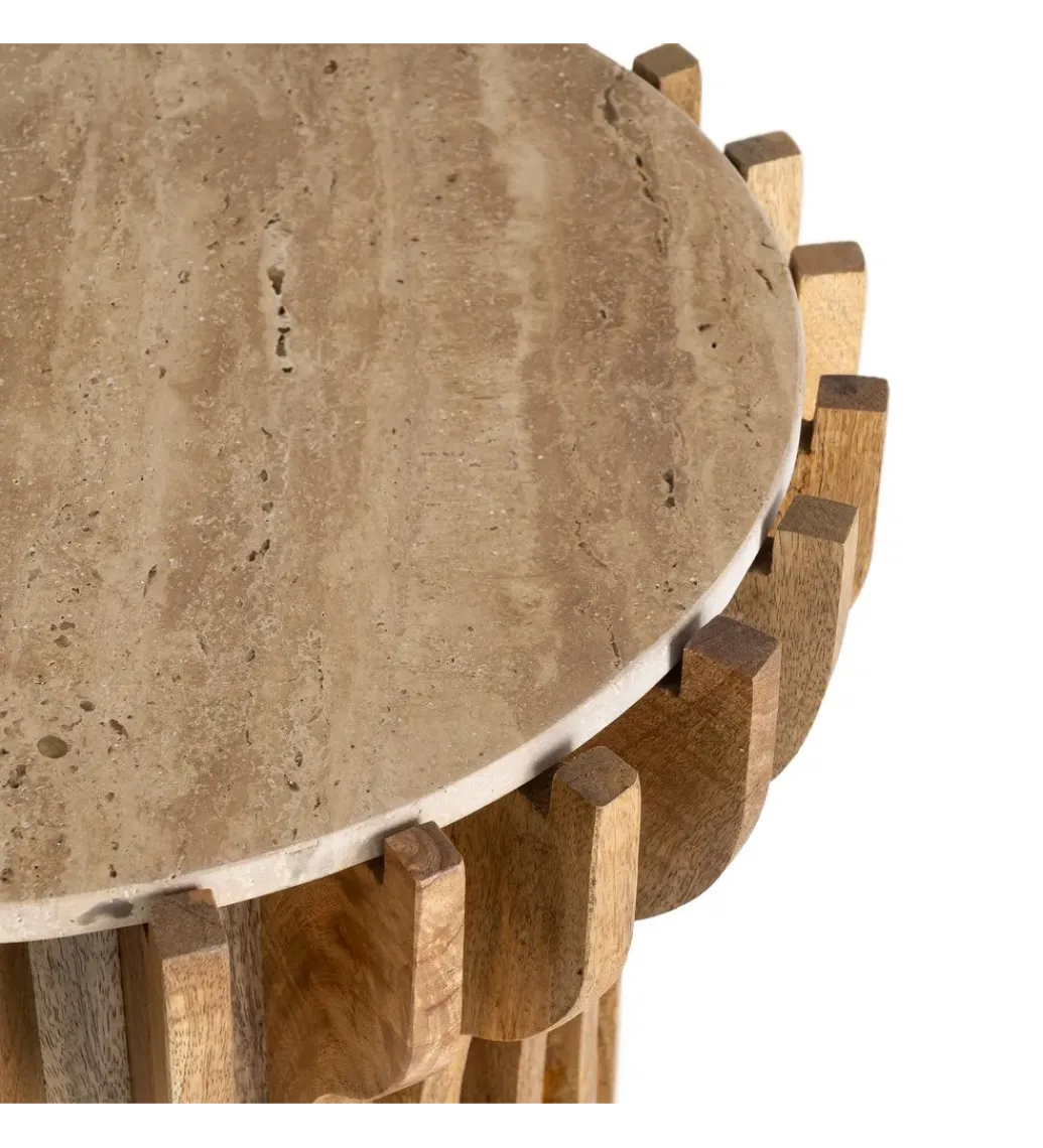 Zona-Design Stolik kawowy boczny TEKALEMA 62 cm drewno mango