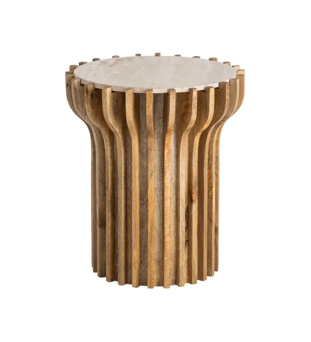 Zona-Design Stolik kawowy boczny TEKALEMA 62 cm drewno mango
