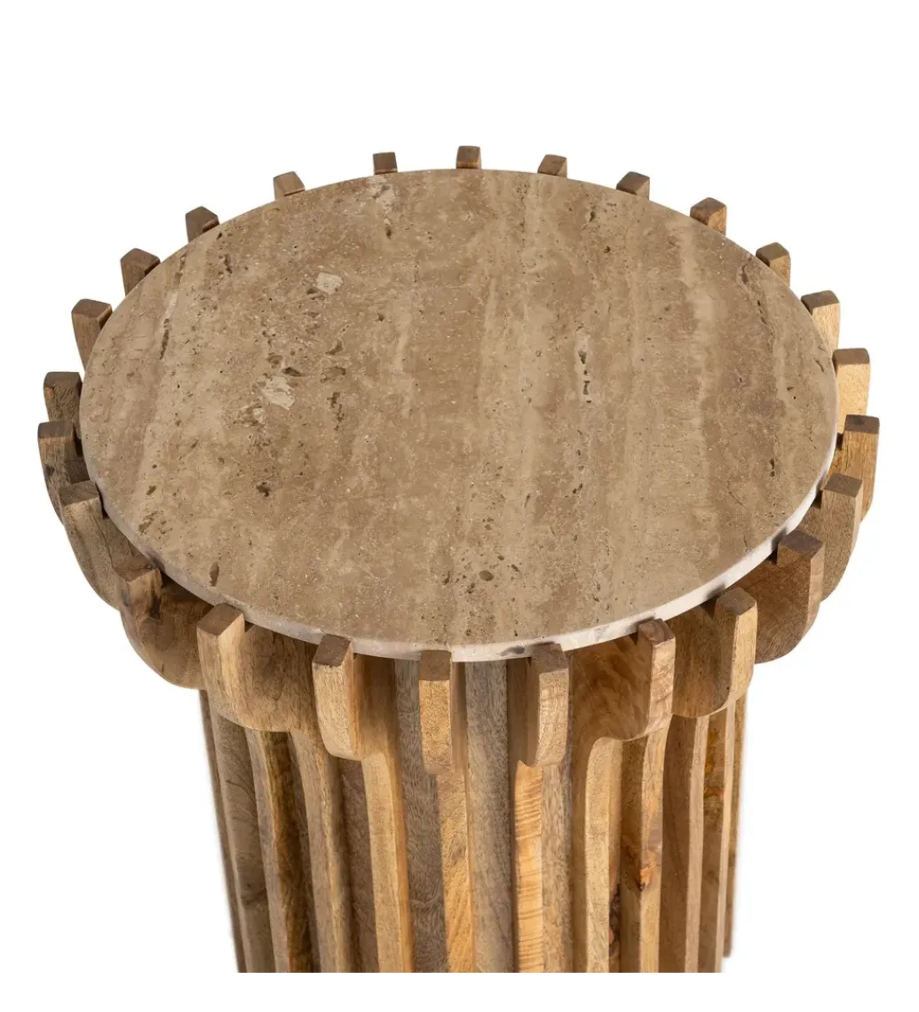 Zona-Design Stolik kawowy boczny TEKALEMA 62 cm drewno mango