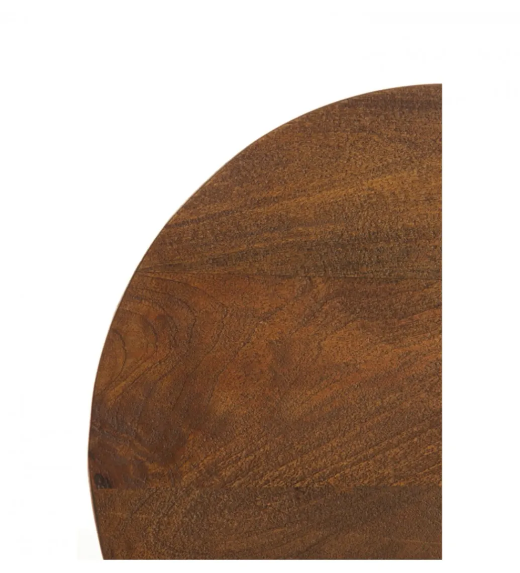 L&L Stolik kawowy boczny TORIR 50 cm drewno mango