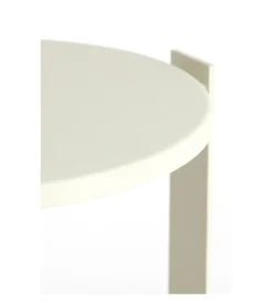 L&L Stolik kawowy boczny TRIANA 65 cm kremowy mat