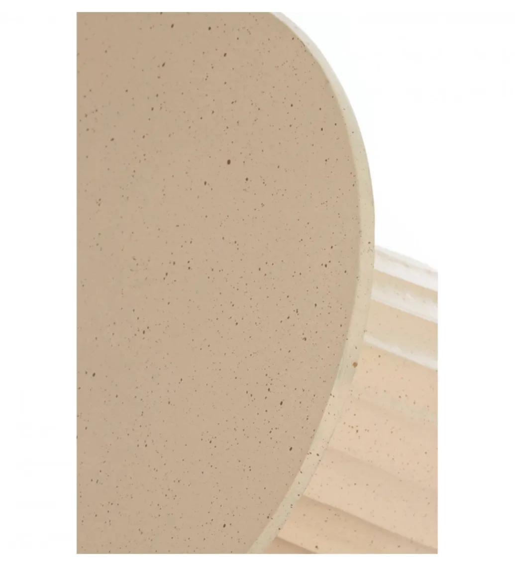 L&L Stolik kawowy boczny VEGLIA 60 cm piaskowy mat jasny brązowy
