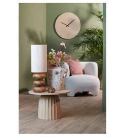 L&L Stolik kawowy boczny VEGLIA 60 cm piaskowy mat jasny brązowy