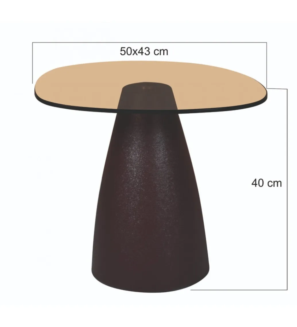 LF-Design Stolik kawowy Brix Mylon 50 cm Brązowy