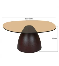 LF-Design Stolik kawowy Brix Mylon 86 cm Brązowy