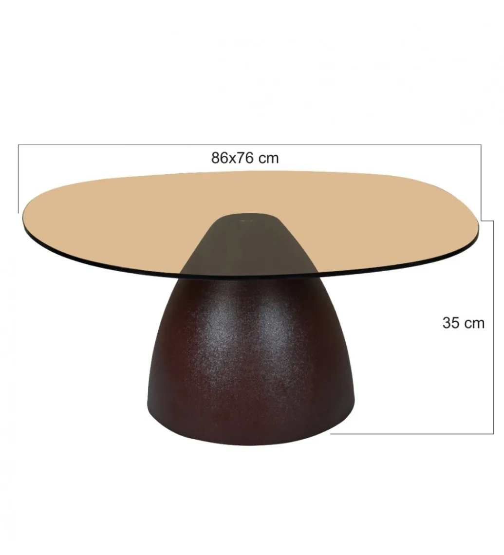 LF-Design Stolik kawowy Brix Mylon 86 cm Brązowy