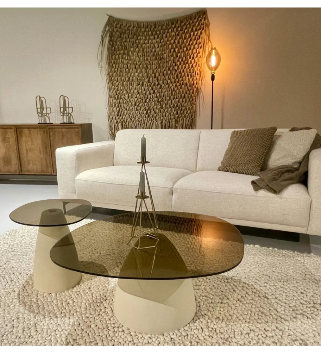 LF-Design Stolik kawowy Brix Mylon 50 cm Kość Słoniowa