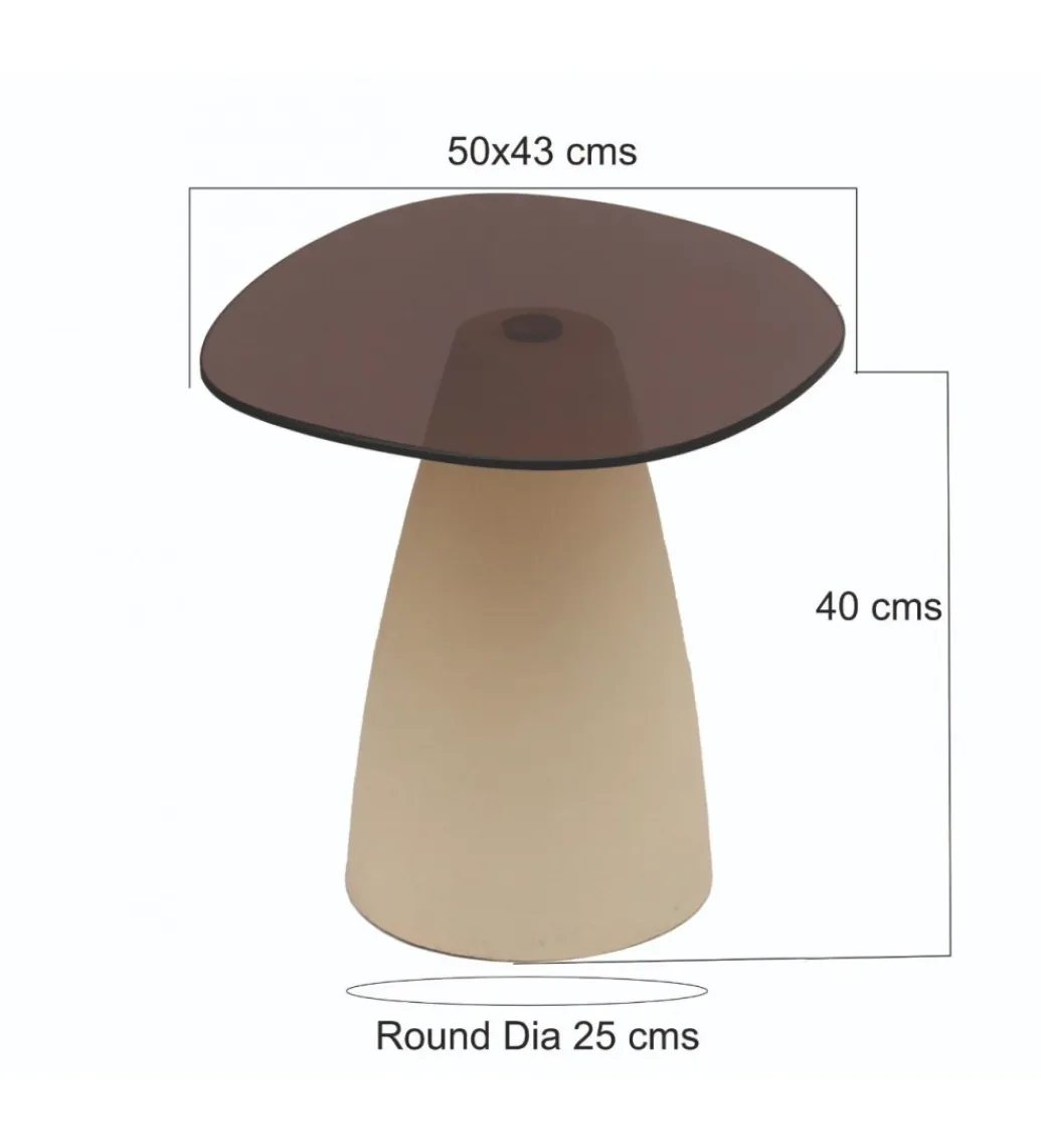 LF-Design Stolik kawowy Brix Mylon 50 cm Kość Słoniowa