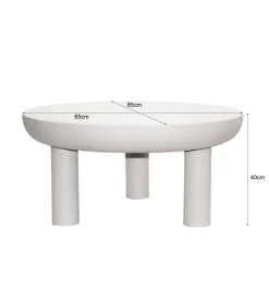 LF-Design Stolik kawowy BRIX NIKO 85 cm biały