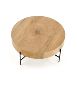 Halmar Stolik kawowy BROOKLYN 80 cm w optyce dąb naturalny