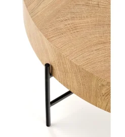 Halmar Stolik kawowy BROOKLYN 80 cm w optyce dąb naturalny