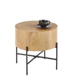 Halmar Stolik kawowy BROOKLYN 45 cm w optyce dąb