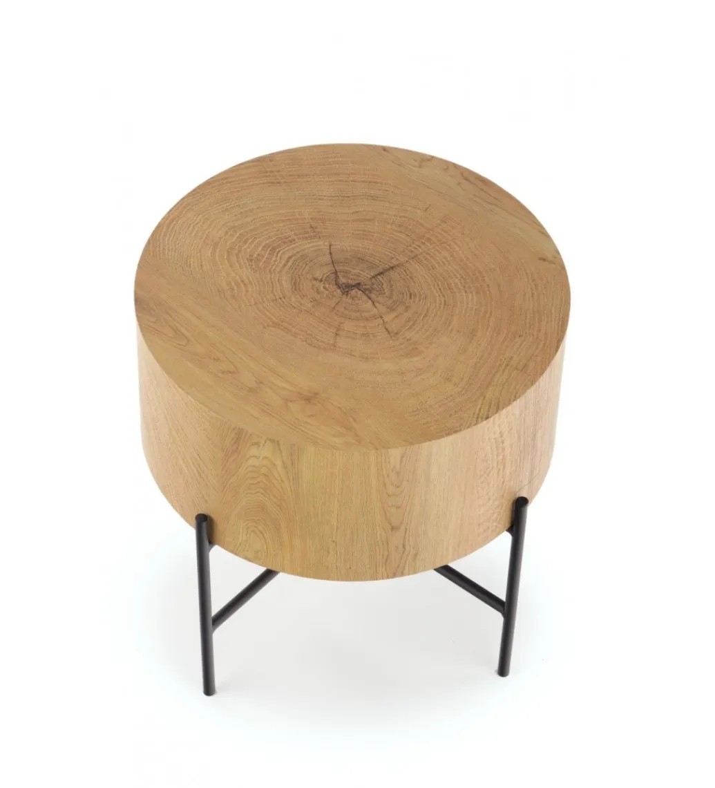 Halmar Stolik kawowy BROOKLYN 45 cm w optyce dąb