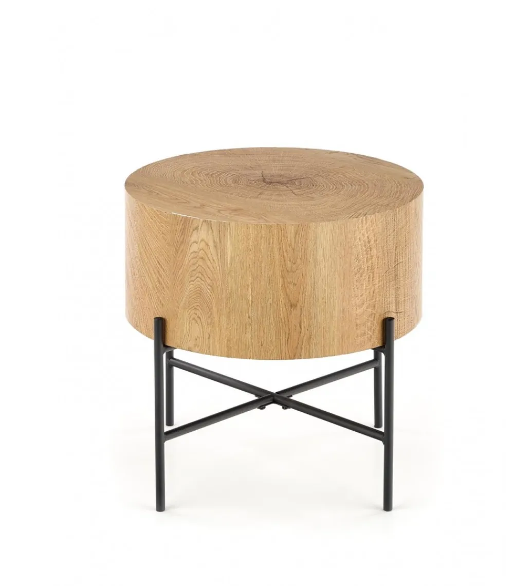 Halmar Stolik kawowy BROOKLYN 45 cm w optyce dąb