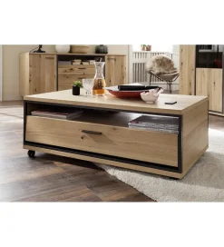 MCA Stolik kawowy CAMPINAS 115 cm w optyce dąb bianco