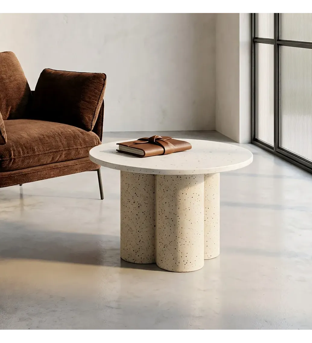 Zona-Design Stolik kawowy CAVRANI 60 cm efekt terrazzo