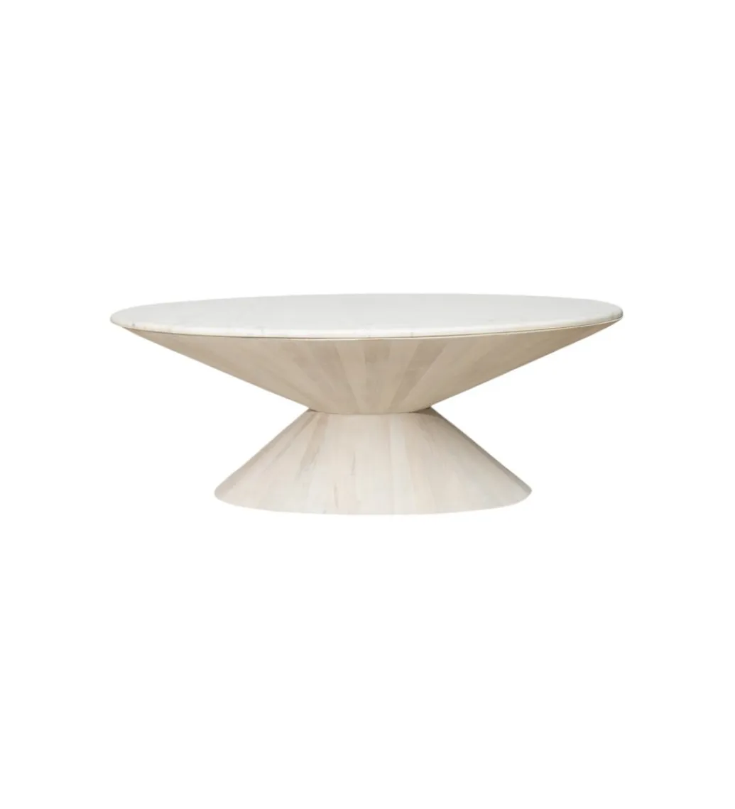 RW Stolik kawowy CONICA 122 cm drewno mango