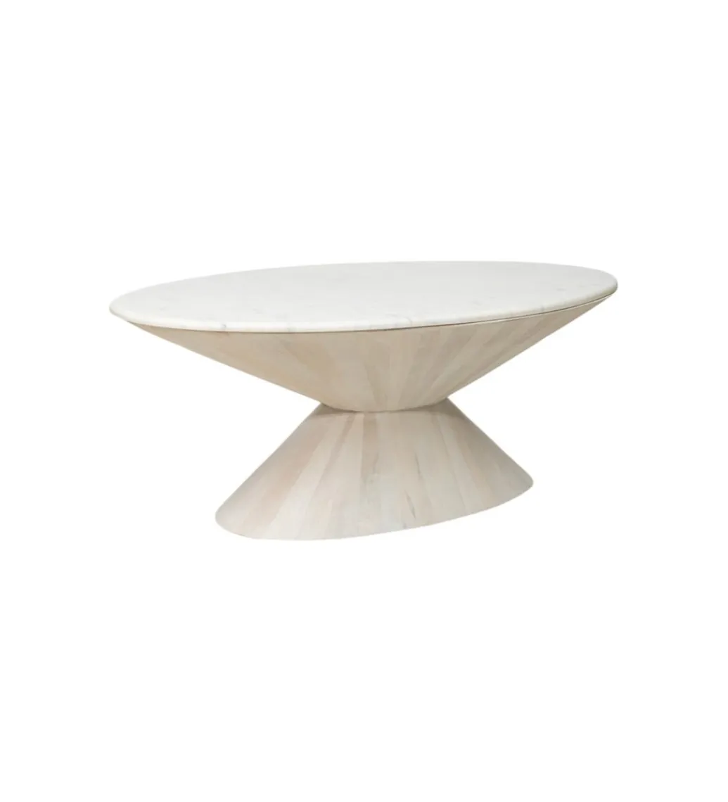 RW Stolik kawowy CONICA 122 cm drewno mango