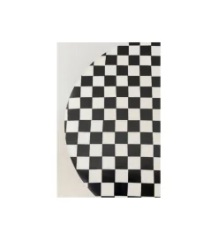 KARE Stolik kawowy DOMERO CHESS 25 cm czarno biały