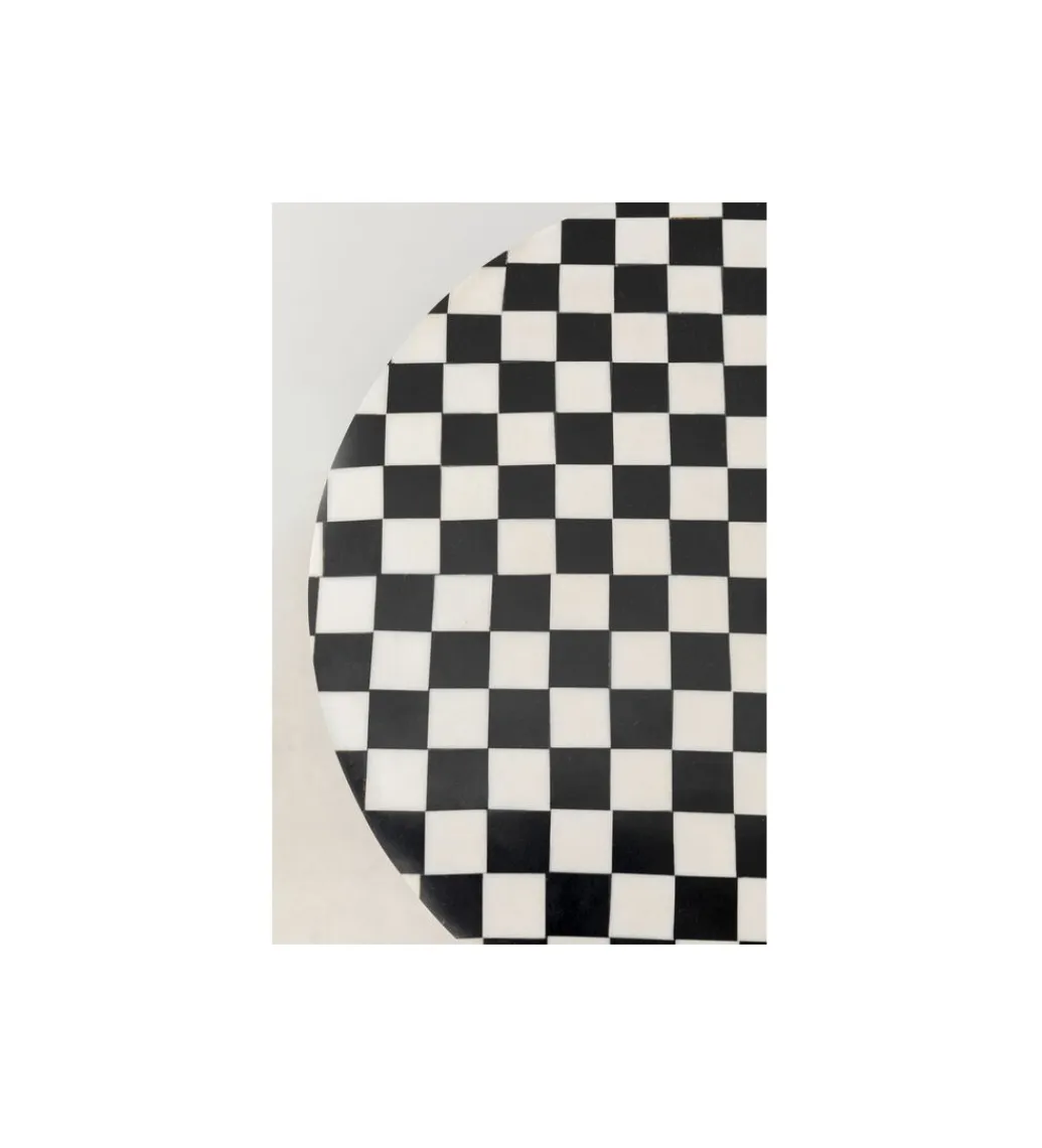 KARE Stolik kawowy DOMERO CHESS 25 cm czarno biały