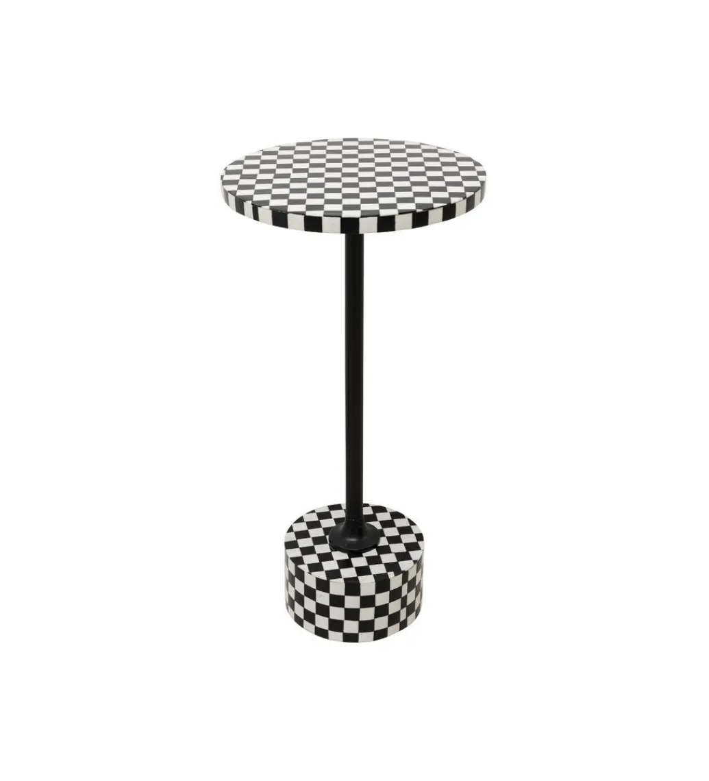 KARE Stolik kawowy DOMERO CHESS 25 cm czarno biały