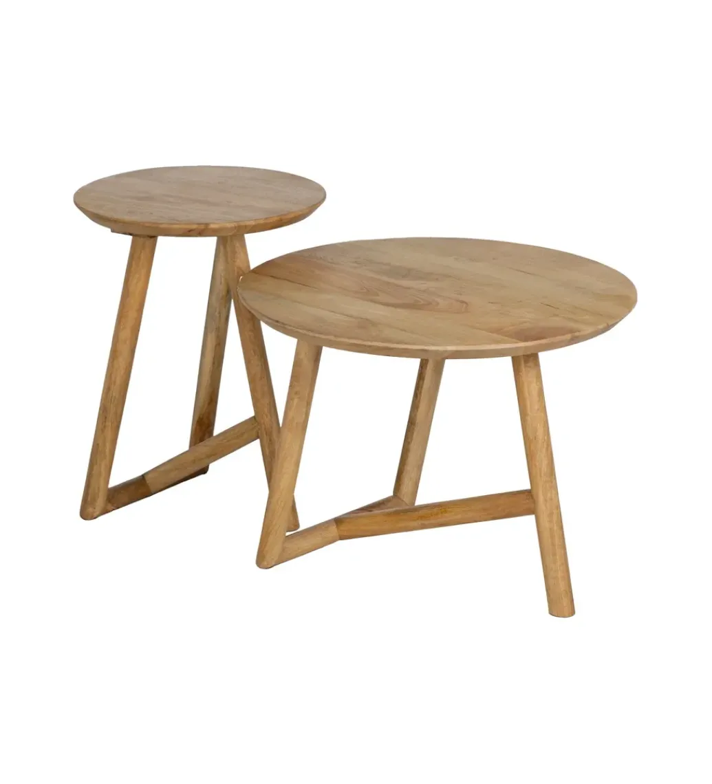 Zona-Design Stolik kawowy DREKEO 60 cm drewno mango