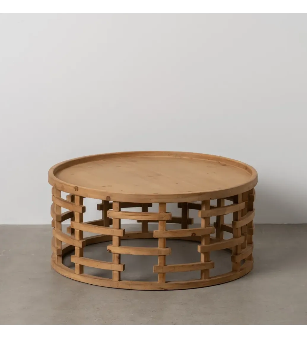 Zona-Design Stolik kawowy EMANEL 80 cm drewno jodła