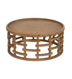 Zona-Design Stolik kawowy EMANEL 80 cm drewno jodła