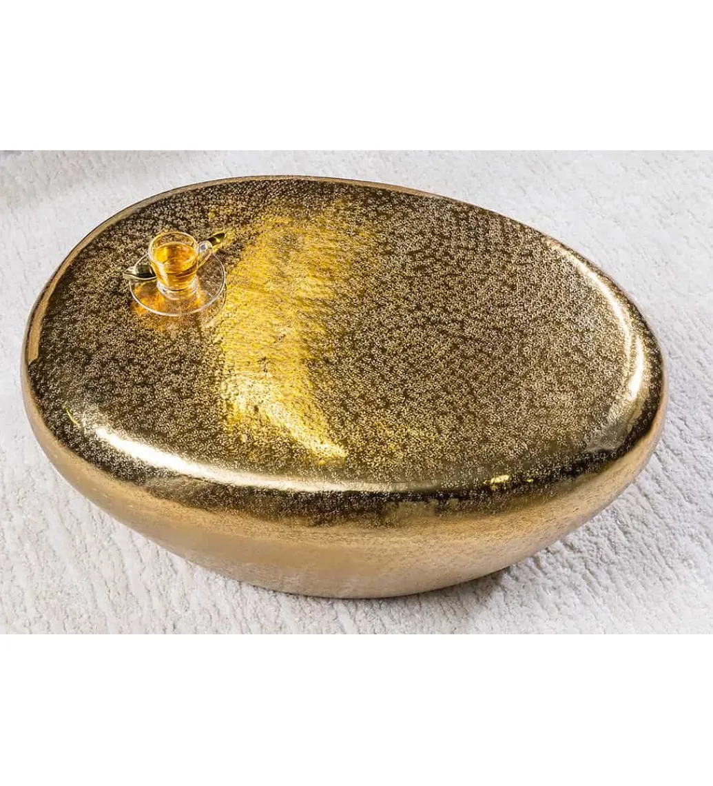 Invicta Interior - przedsprzedaż Stolik kawowy EROCK 75 cm złoty